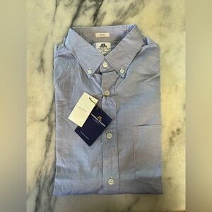 NWT J. Crew Thomas Mason Blue Button-down Shirt Sz M #2
